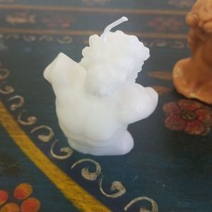 Zues Custom Made Soy Wax White Candle Approximately 2.75" Tall X 1"